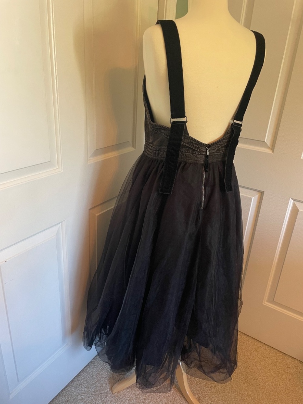 NWT Black Pilcro Denim Tulle Midi Dress - Size 12 - Picture 10 of 10